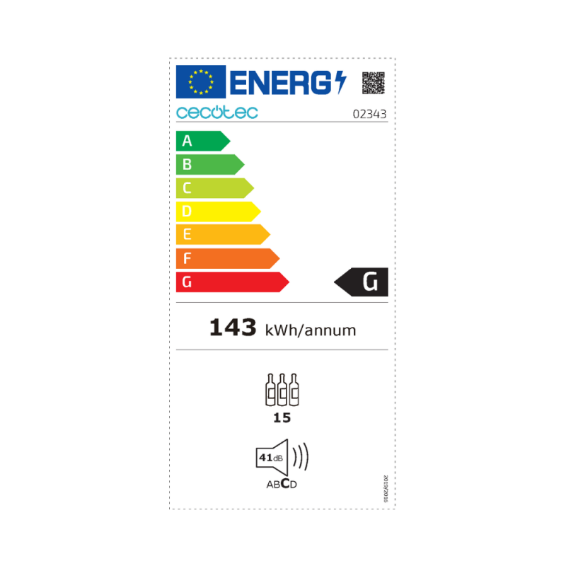 Vinska vitrina Cecotec GrandSommelier 15000 Inox Compressor