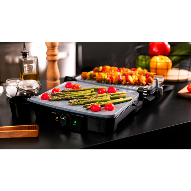 Električni žar Cecotec Rock'nGrill 2000 Stone Ceramic Mix