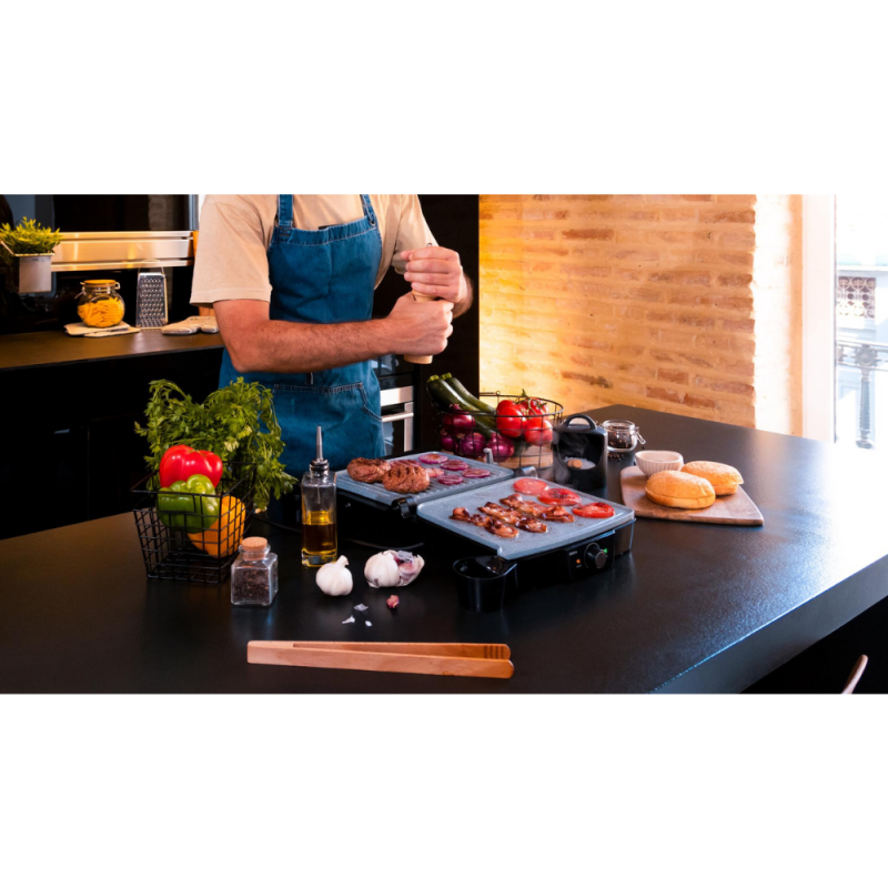 Električni žar Cecotec Rock'nGrill 2000 Stone Ceramic Mix