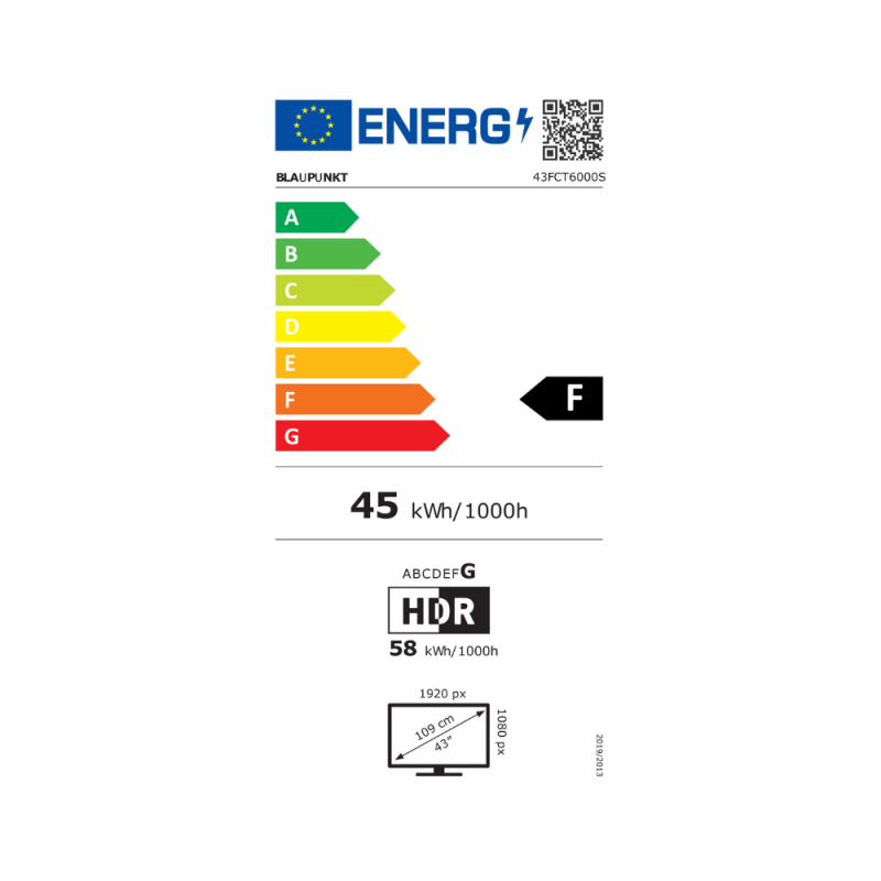 Televizor Blaupunkt LED HD Tizen 43FCT6000S 43''