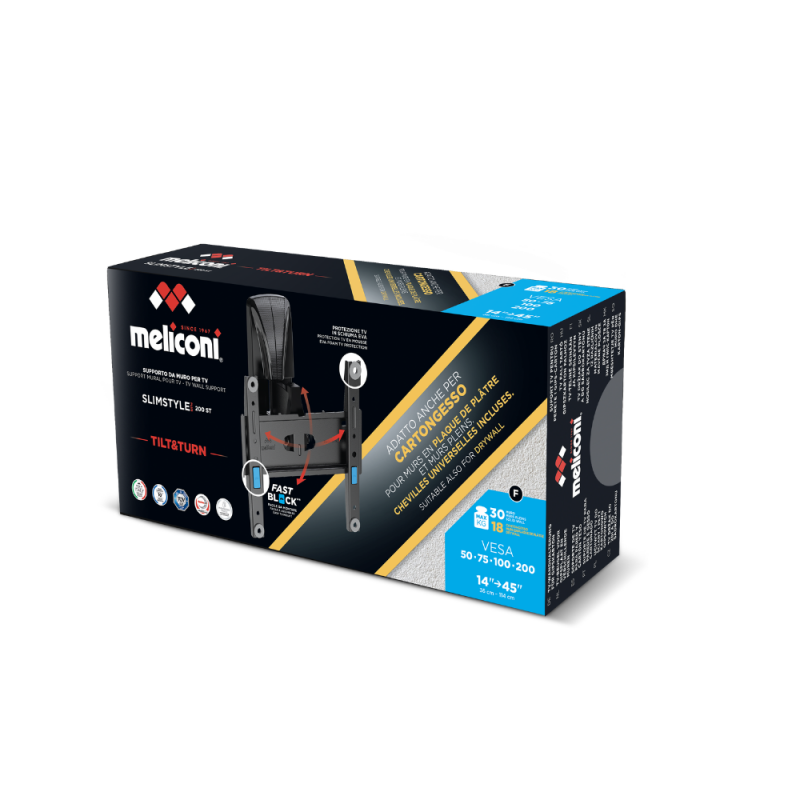 Stenski nosilec za TV Meliconi SlimStyle Plus 200ST CG