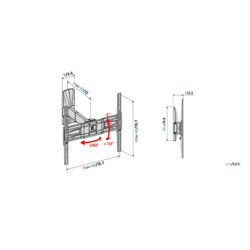 Stenski nosilec za TV Slimstyle Plus 400 SR Fast Block
