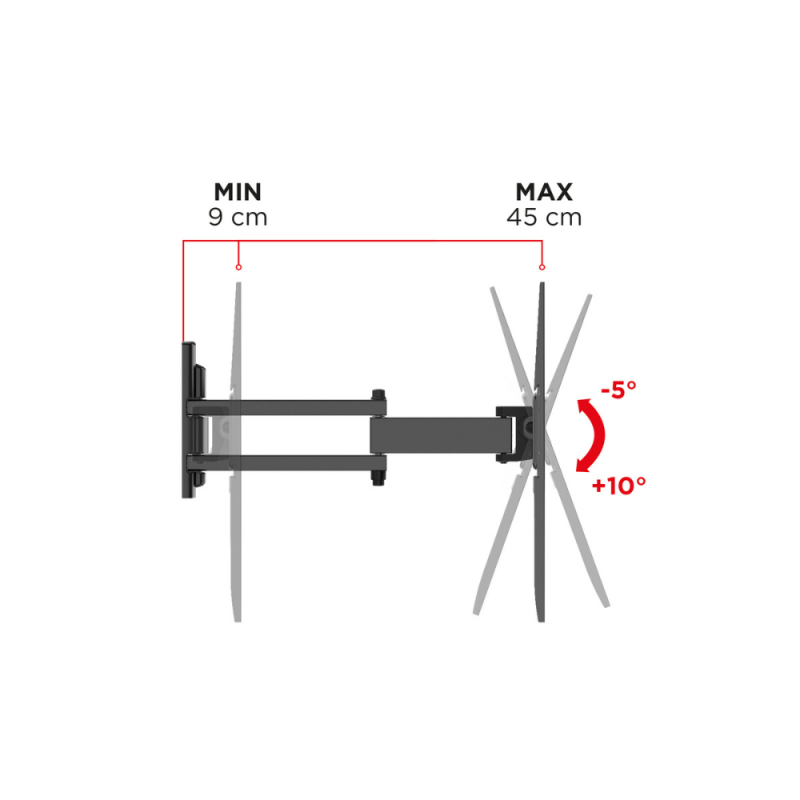 Stenski nosilec za TV Meliconi FlatStyle FDR600 Fast Block