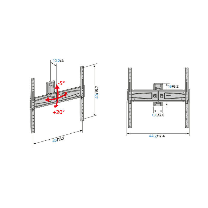Stenski nosilec za TV Meliconi Flatstyle FTR400 CG