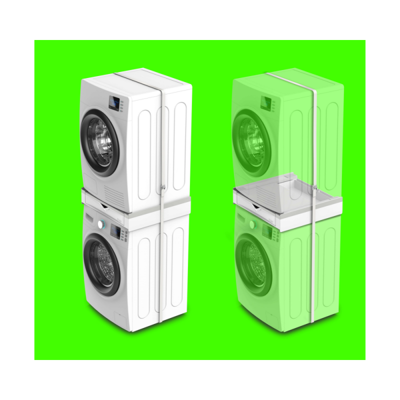 Vezni člen za pralni/sušilni stroj s polico in predalom Torre Duo