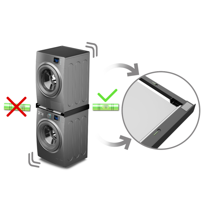 Vezni člen za pralni/sušilni stroj s polico Torre Dark