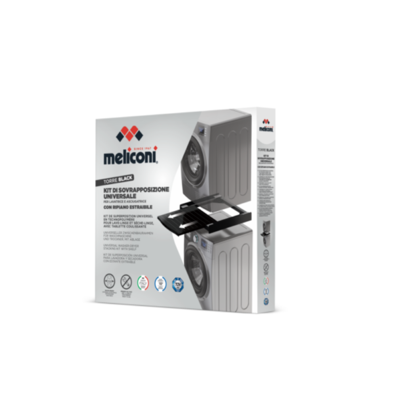 Vezni člen za pralni/sušilni stroj s polico Meliconi Torre Black