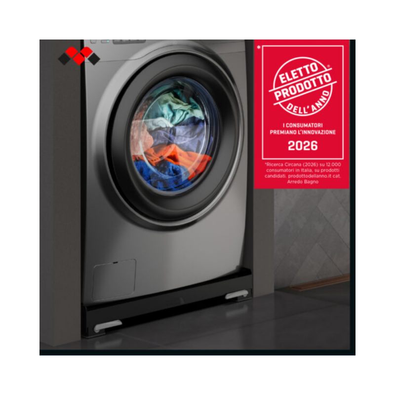 Podstavek s kolesi za pralni/sušilni stroj Meliconi Base Move Black