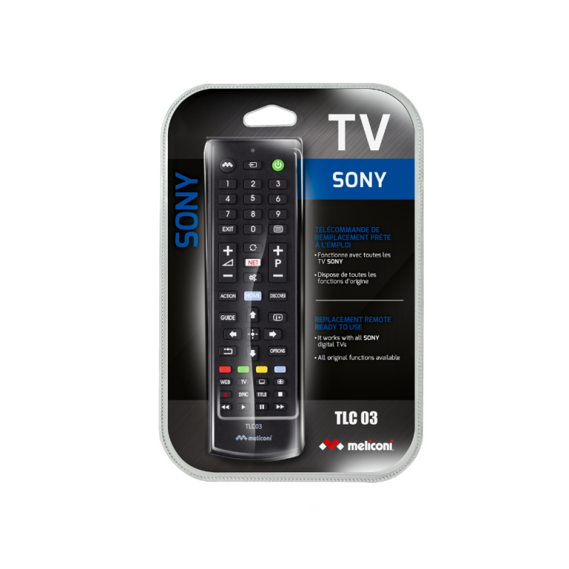 Nadomestni daljinski upravljalnik za televizorje SONY Meliconi TLC03
