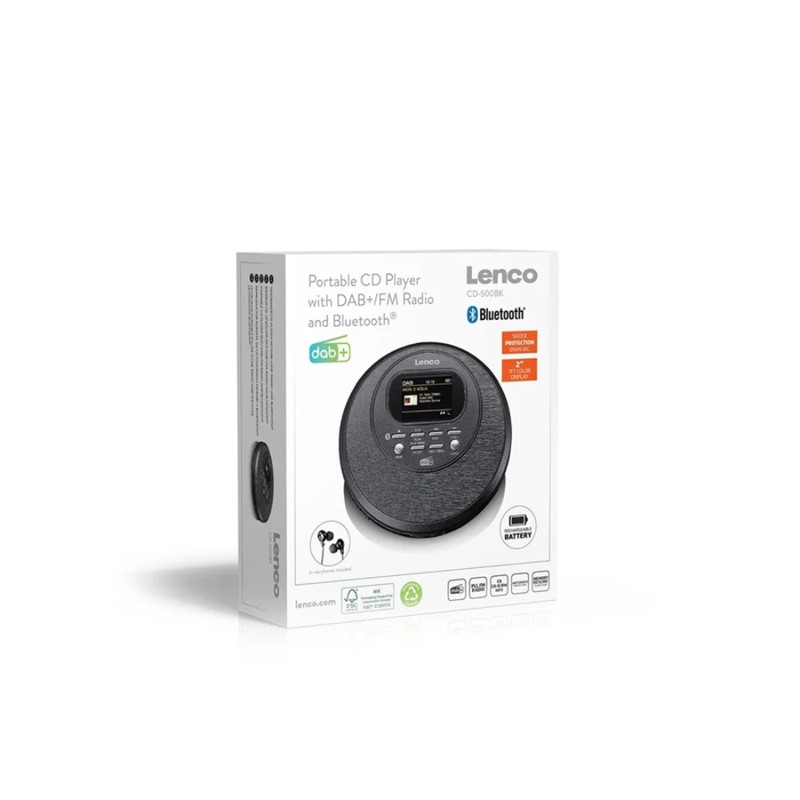 Prenosni CD predvajalnik Lenco CD-500BK