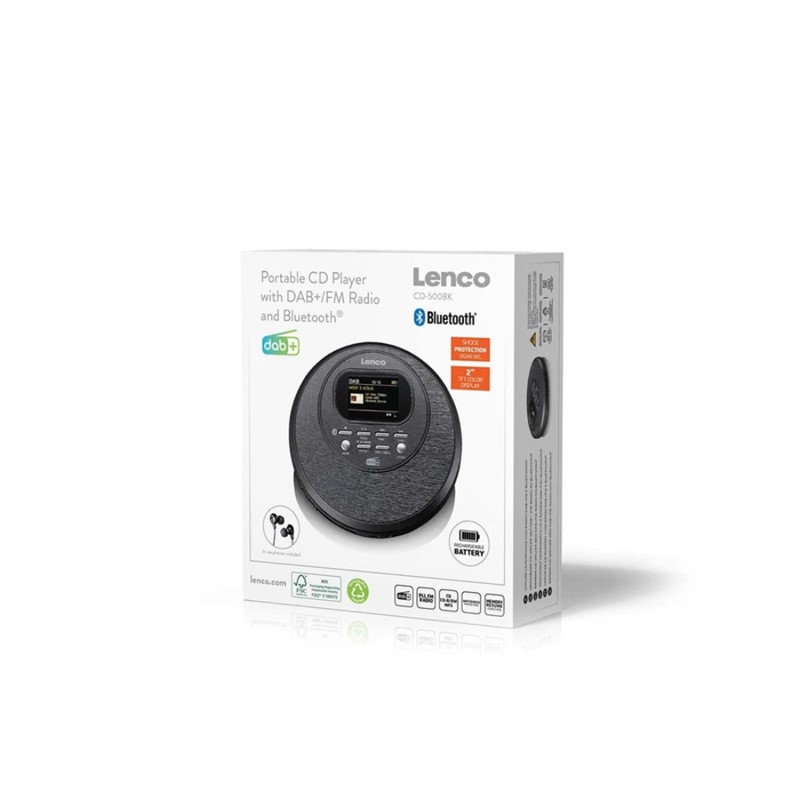 Prenosni CD predvajalnik Lenco CD-500BK