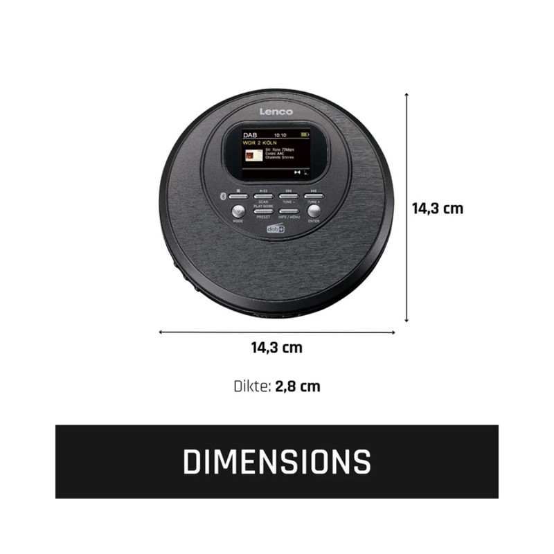 Prenosni CD predvajalnik Lenco CD-500BK