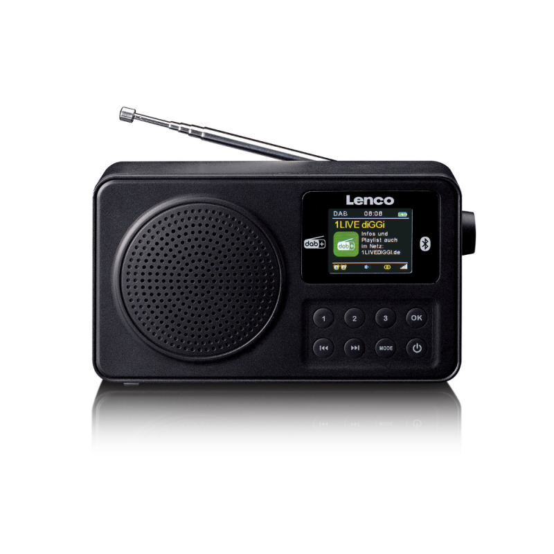 Prenosni DAB  radio Lenco PDR-033BK