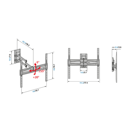 Stenski nosilec za TV Meliconi FlatStyle FDR400 Fast Block