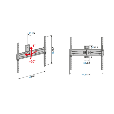 Stenski nosilec za TV Meliconi Flatstyle FTR400 Fast Block