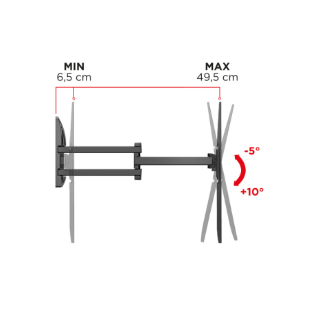 Stenski nosilec za TV Meliconi FlatStyle FDRP600 Fast Block
