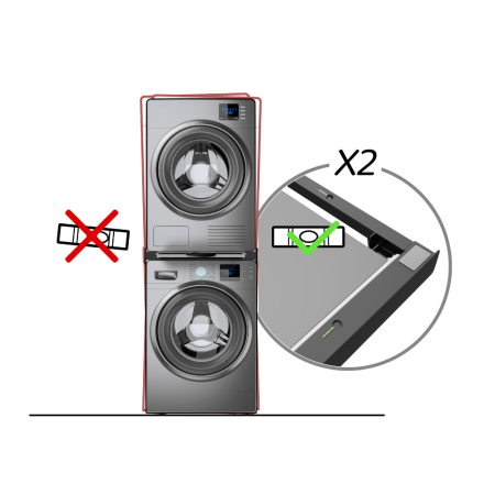 Vezni člen za pralni/sušilni stroj s polico Torre Dark