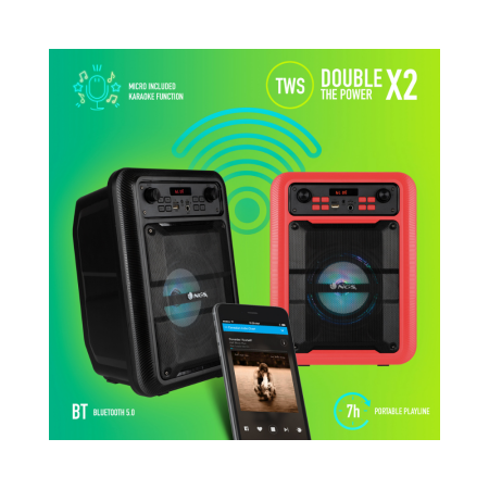 Prenosni zvočnik NGS Roller Lingo Red