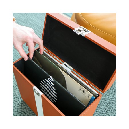 Kovček za vinilne plošče Lenco TTA-301BNWH