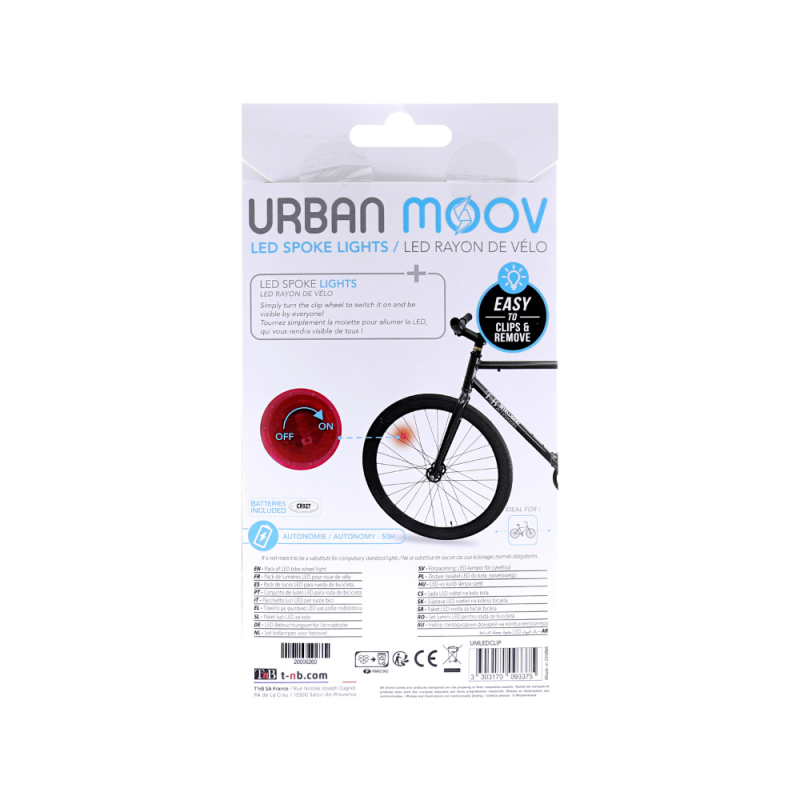 Komplet dveh LED diod za kolo Urban Moov UMLEDCLIP