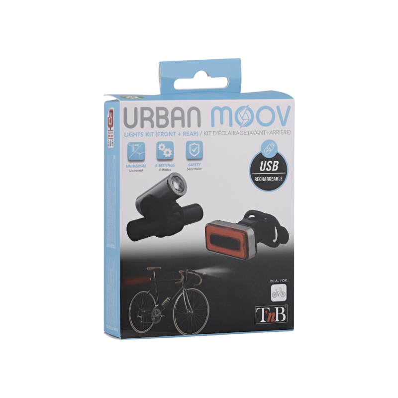 Komplet sprednje in zadnje LED luči za kolo Urban Moov UMLEDUSB