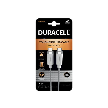Kabel Duracell USB-C v USB-C 1m bel